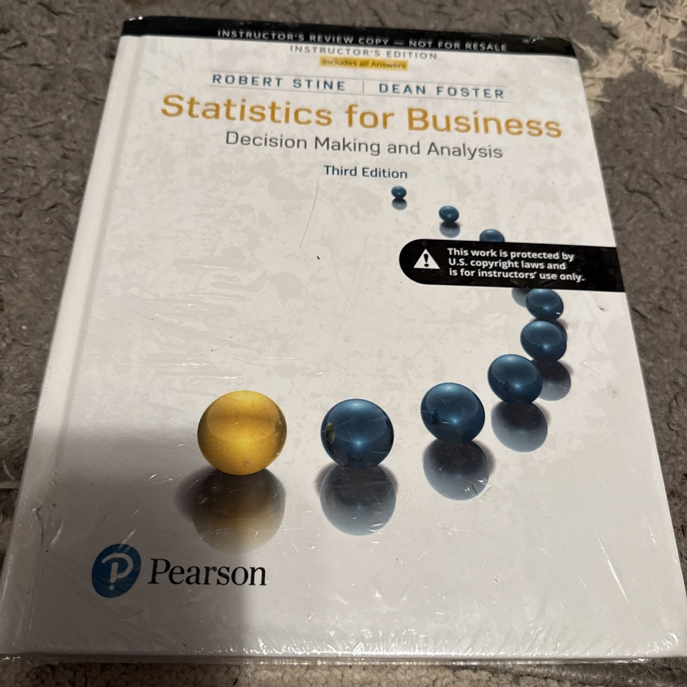 Statistics for Business: Decision – Hardcover, by Stine Robert; Foster