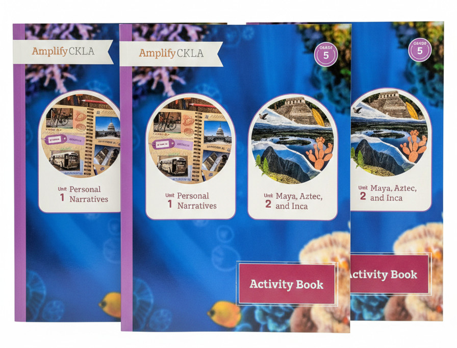Amplify CKLA Unit 1 and Unit 2 Activity Book Grade 5 Set of 3