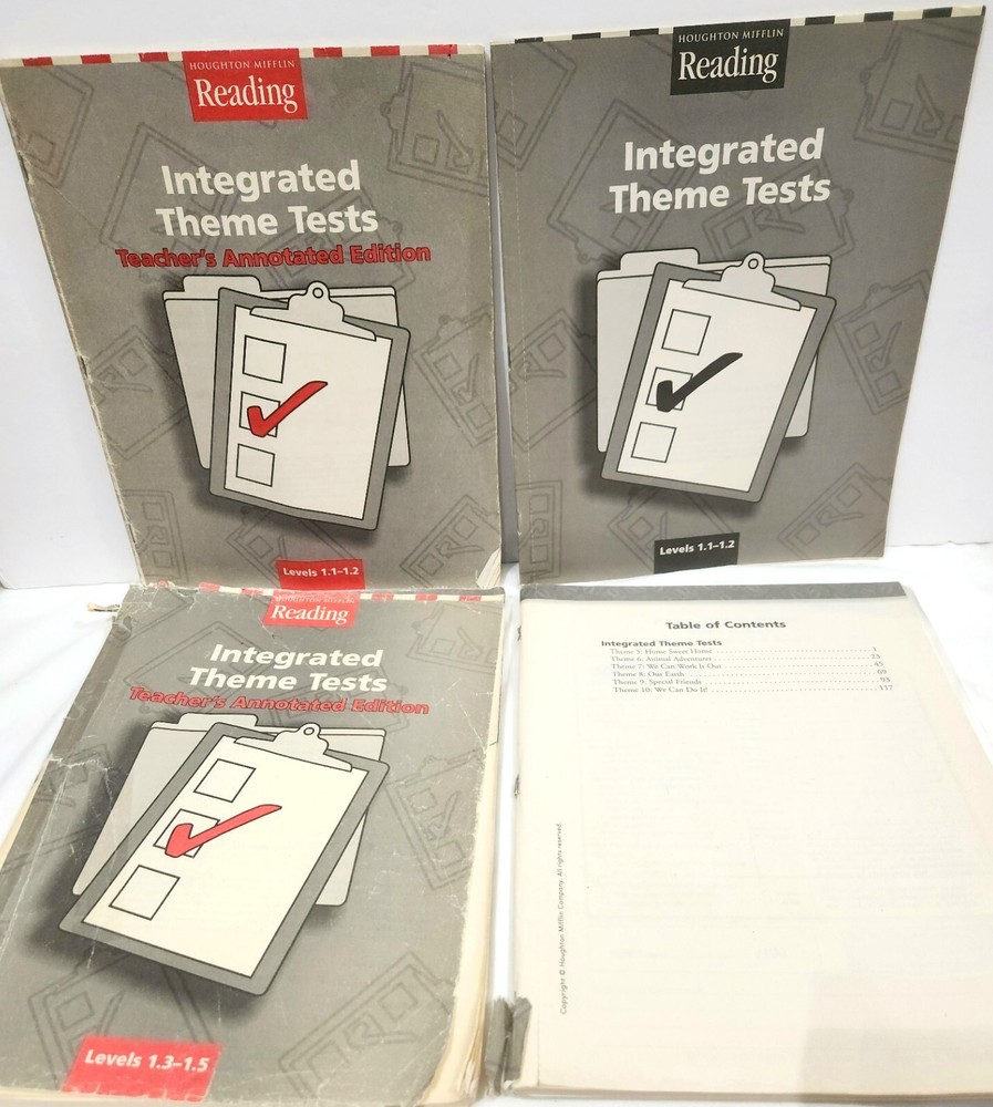 Houghton 1st Grade Reading INTEGRATED THEME TESTS Teacher & Blackline 1.1-1.5
