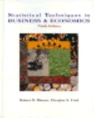 Statistical Techniques in Business and Economics NEW HARD COVER