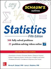 Statistics : 506 Fully Solved Problems, 25 Pboblem-Solving Videos