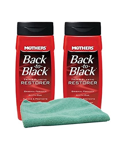 Back-To-Black Trim & Plastic Restorer (12 oz) Bundle with Microfiber Cloth (3…