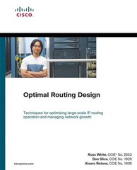 OPTIMAL ROUTING DESIGN By Russ White & Alvaro Retana – Hardcover Mint Condition