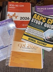 2026 Medical Coding Bundle! CPC~IC-10-CM~HCPCS Books~Study Guide~Reference Sheet
