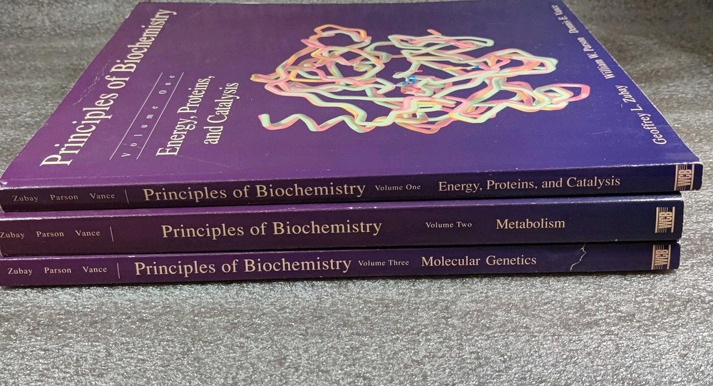 Principles Of Biochemistry Zubay 3 Volume Set Energy Metabolism Genetics Books