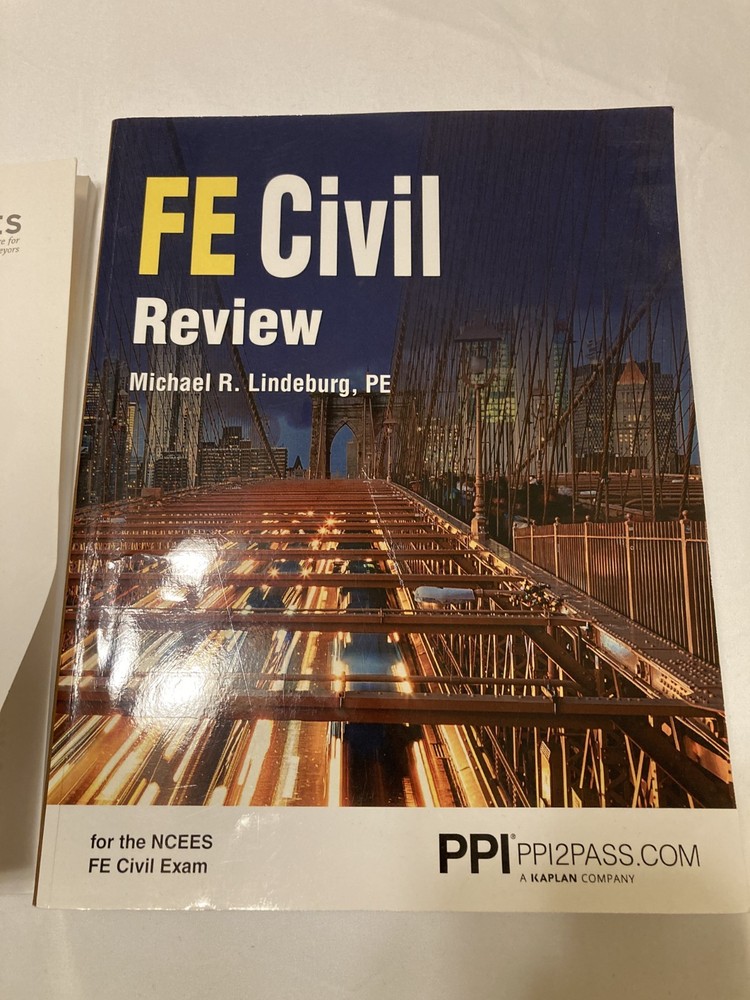 PPI FE Civil Review Manual-Michael R. Lindeburg-Includes Practice Exam-Very Good