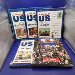 A History of US Joy Hakim Set of 5 Ex‑Library Homeschool Classroom Teaching Text