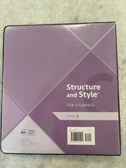 Level C Binder Only – IEW Structure and Style for Students – (Empty, 1.5″)
