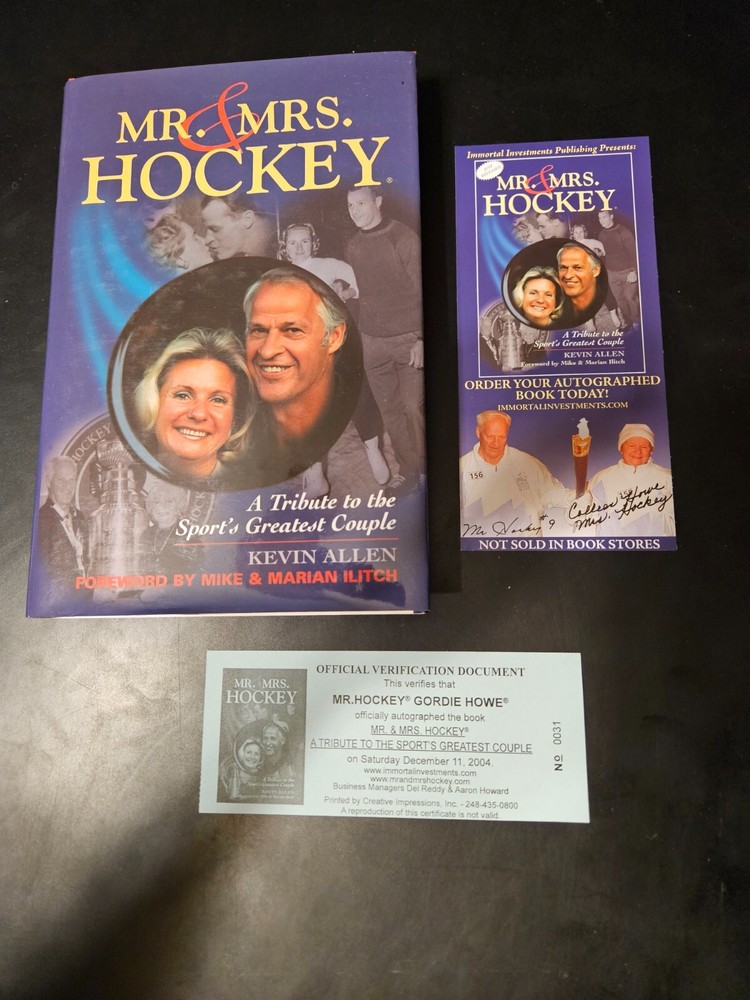 2004 MR & MRS HOCKEY COLLECTOR’S EDITION AUTOGRAPHED BOOK GORDIE HOWE SIGNED COA