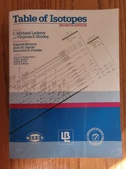 Table of Isotopes – Paperback, by Lederer C. Michael; Shirley Virginia S. – Good