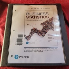Business Statistics A Decision-Making Approach Groebner Fry Pearson Loose-Leaf