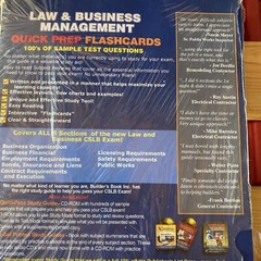 Law & Business Management Quick-Prep Flashcards