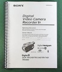 Sony DCR-TRV240/TRV340/TRV740/TRV840 Instruction Manual 212 Pages & Clear Covers
