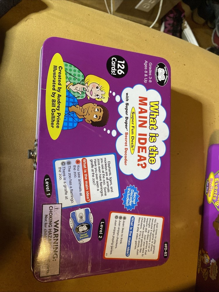 What Is The Main Idea? Super Fun Deck w/Secret Decoder Level 2 Speech Teachers