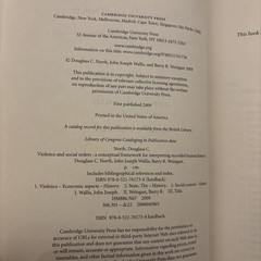 Violence and Social Orders : A Conceptual Framework for Interpreting Recorded…