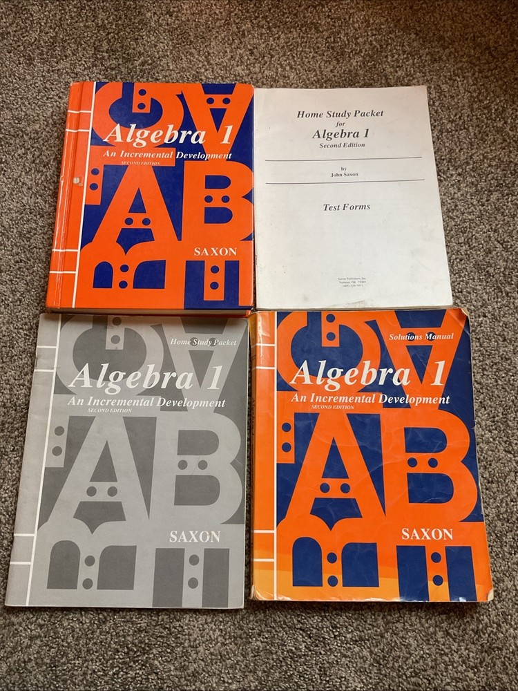 Saxon Algebra 1 2nd Edition Textbook Solutions Manual Tests & Homeschool Packet