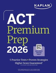 BRAND NEW ACT Premium Prep 2026 Paperback Kaplan Test Practice Review Book