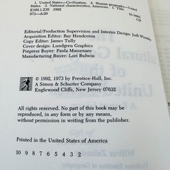 The Cultural Geography of the United States – Zelinsky (1992) Paperback Revised