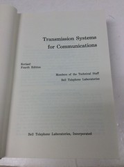 TRANSMISSION SYSTEMS FOR COMMUNICATIONS Bell Telephone Labs Rev 4th Ed 1971