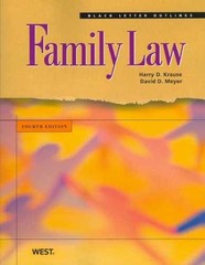 Black Letter Outline on Family – Paperback, by Krause Harry; Meyer – Very Good