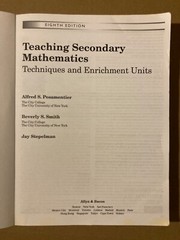 Teaching Secondary Mathematics : Techniques and Enrichment Units by Alfred S….