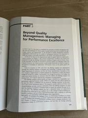 Managing for Quality and Performance Excellence by James R. Evans and William M.