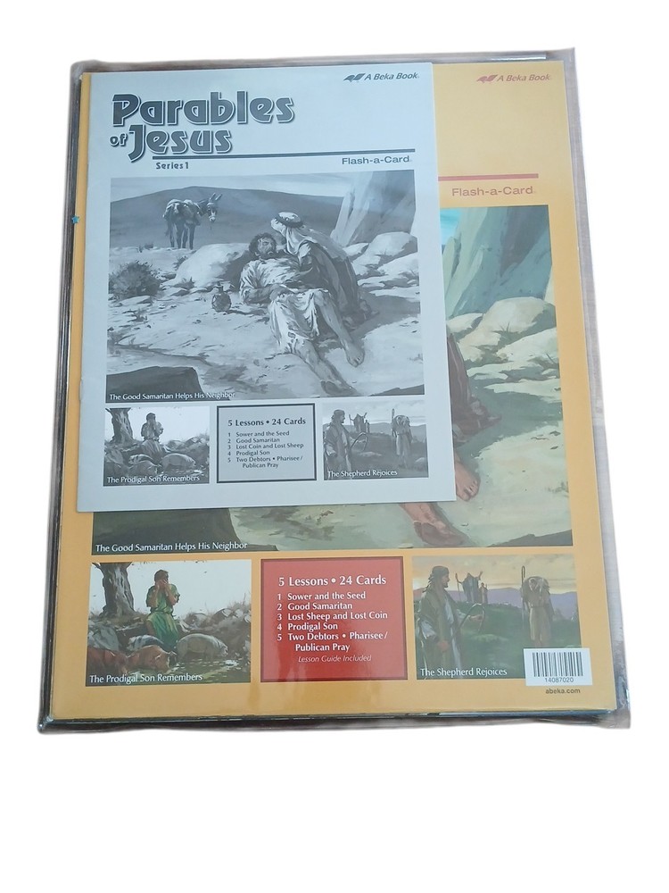 A Beka Book Parables Of Jesus 24 Flash-a-Card Bible Story Series 1