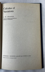 Calculus of Variations (Problem Solvers; No. 9) James W Craggs HC Ex-Library