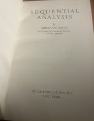 Sequential Analysis Abraham Wald 1973