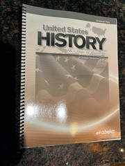 Abeka 11th grade U.S. History textbook & Answer key, Quiz/Test Key -gently used