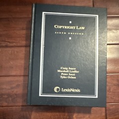 LexisNexis Copyright Law Sixth Edition Joyce Leaffer Jaszi Ochoa Hardcover