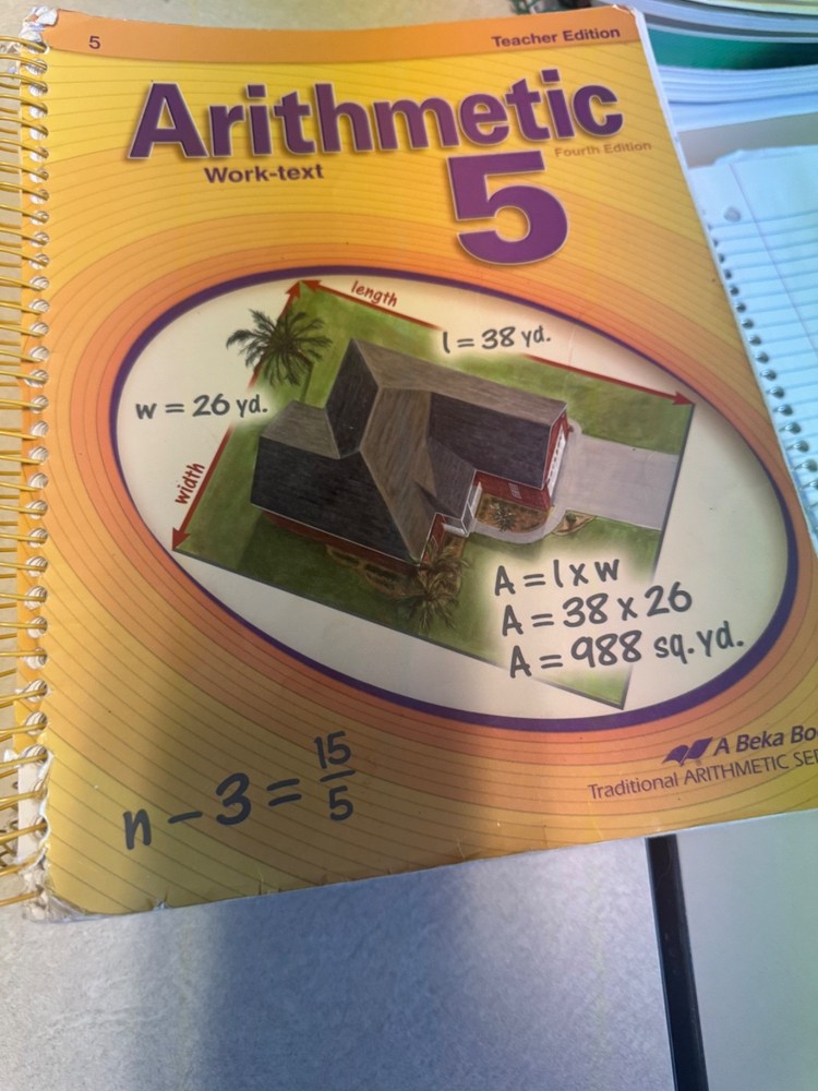 Abeka 5 Arithmetic/Math 5th grade/ teacher and student books