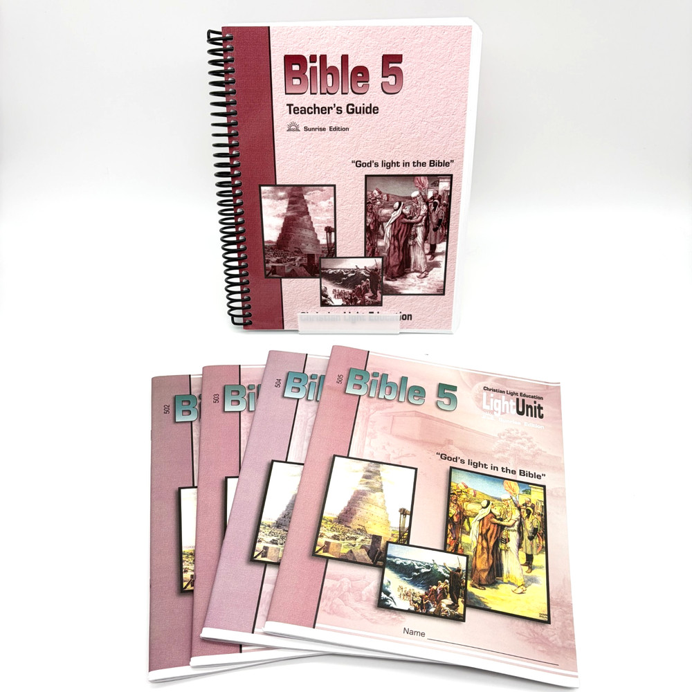 Christian Light Education Bible 5 Teacher’s Guides & Light Units 502-505