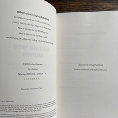 Getting Into Brown Successful Applicants Essays, Resumes book college university