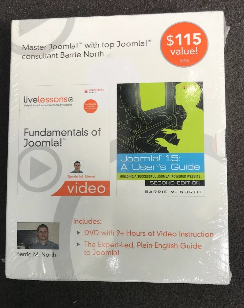 LIVE LESSONS FUNDAMENTALS OF JOOMLA BARRIE NORTH + JOOMLA 1.5 USERS GUIDE NEW