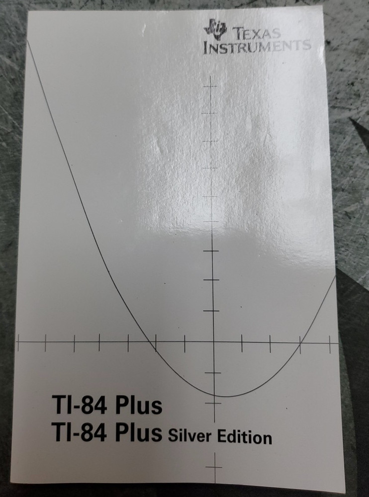 Ti 84 Plus Silver Edition Manual Guidebook 2004 Tex Instruments Index 216 pages