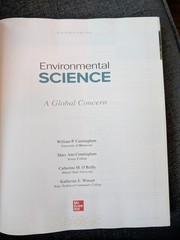 Environmental Science: A Global Concern By Cunningham, 16th Edition