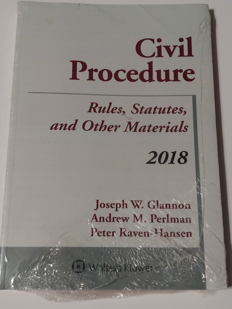 Civil Procedure Book 2018 Rules Statutes Other Wolters Kluwer Soft Cover NEW NIP
