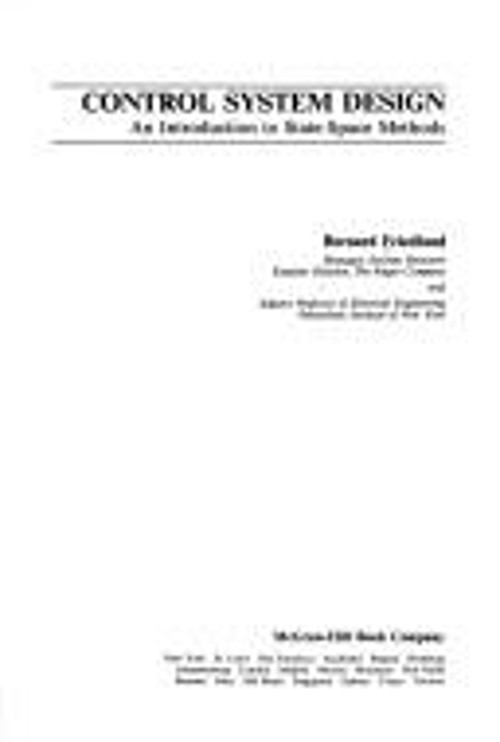 Control System Design : An Introduction to State-Space Methods Ha