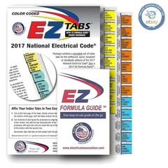 EZ Tabs Color-Coded Index Tabs with Guide for 2017 National Electrical Code