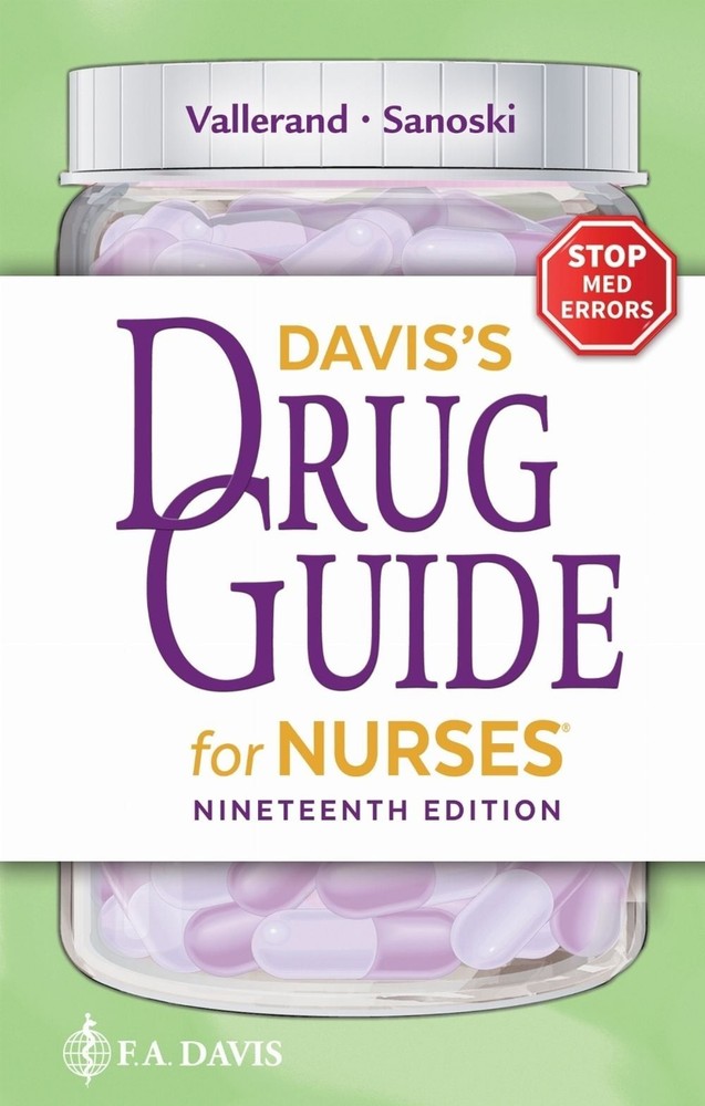 Davis’s Drug Guide for Nurses by April Hazard Vallerand Paperback Book