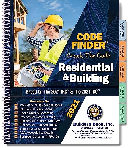 Residential & Building Code Finder Based on the 2021 IRC by Inc. Builder’s Book