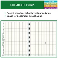 Green Lesson Plan And Grade Record Book 8.5 X 11 For Teachers 50 Students