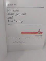 Guide to Nursing Management and Leadership 5th Edition Paperback 1996 -Very Good