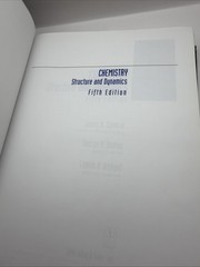 Chemistry: Structure and Dynamics 5th Edition Hardcover Spencer Bodner Rickard