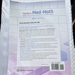 Henke’s Med-Math Dosage Calculation 10th Edition by Buchholz Wolters Kluwer PB