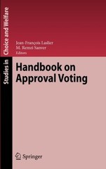 Laslier – Handbook on Approval Voting – New hardback or cased book – 7 – X555z
