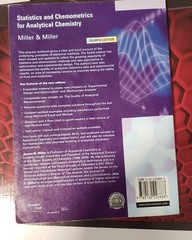 Statistics and Chemometrics for Analytical Chemistry by Jane C. Miller and James