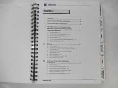Chevron, Safety in Designs, 1996, Workplace Safety Manual, Ringbound