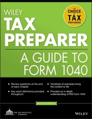 Wiley Tax Preparer : A Guide to Form 1040, Paperback by Tax Institute at H&r …